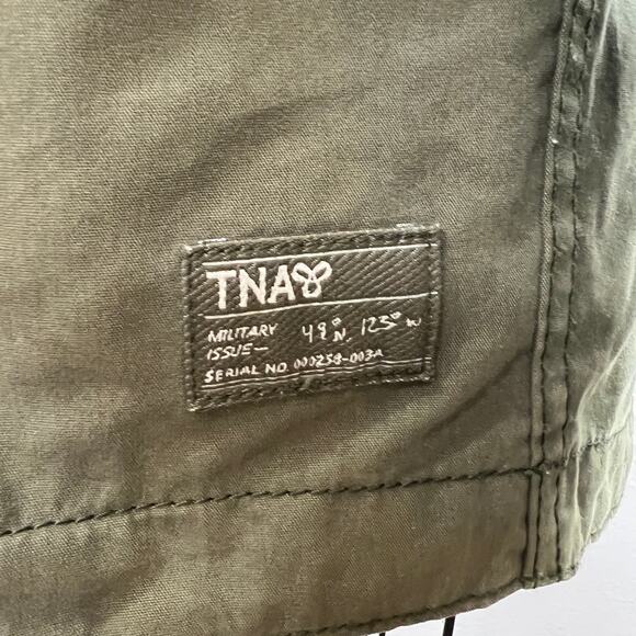 Aritzia TNA Military Edition Olive Drab Green Zip Front Hooded Jacket M Medium - Picture 4 of 7